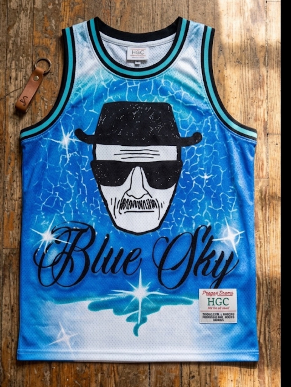 Breaking Bad Nostalgia Blue and White Graphic Tank Top